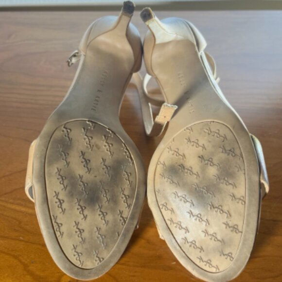 Kelly & Katie beige strappy kitten heels size 6 - Picture 9 of 9